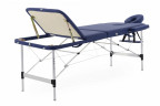 Стол массажный складной (переносной) алюминиевый JFAL01A 3-секционный синий