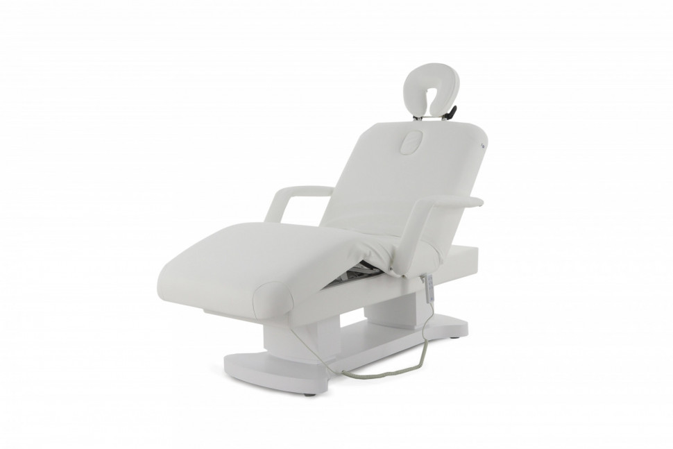 Массажный стол электрический MED-MOS ММКМ-2 (КО-156Д) белый/белое дерево